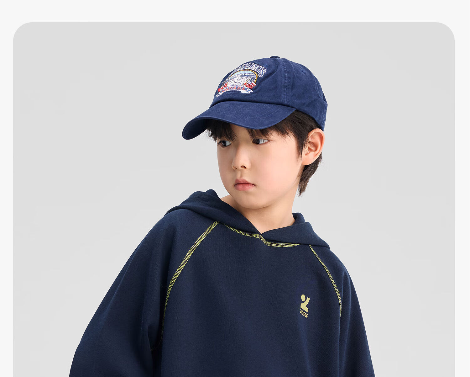 Zuo Xi Kids Children's Sweatshirt 2026 Spring New Boys Jacket Boys Sportswear Top Trendy Light Gray 150 32